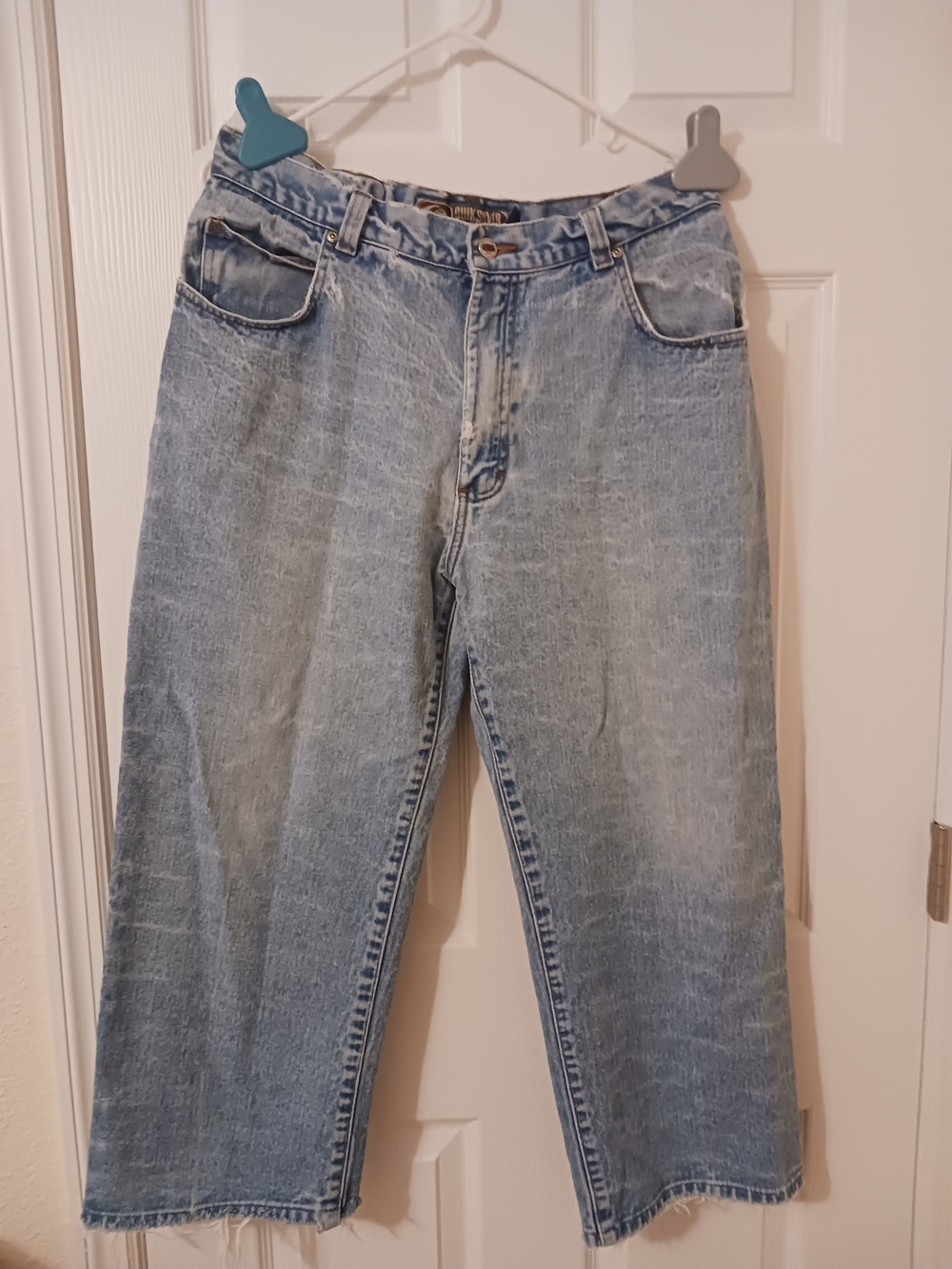 Vtg 90's Quicksilver Salt Water Denim Jeans I Baggy Wide Lg Surfer 36/32